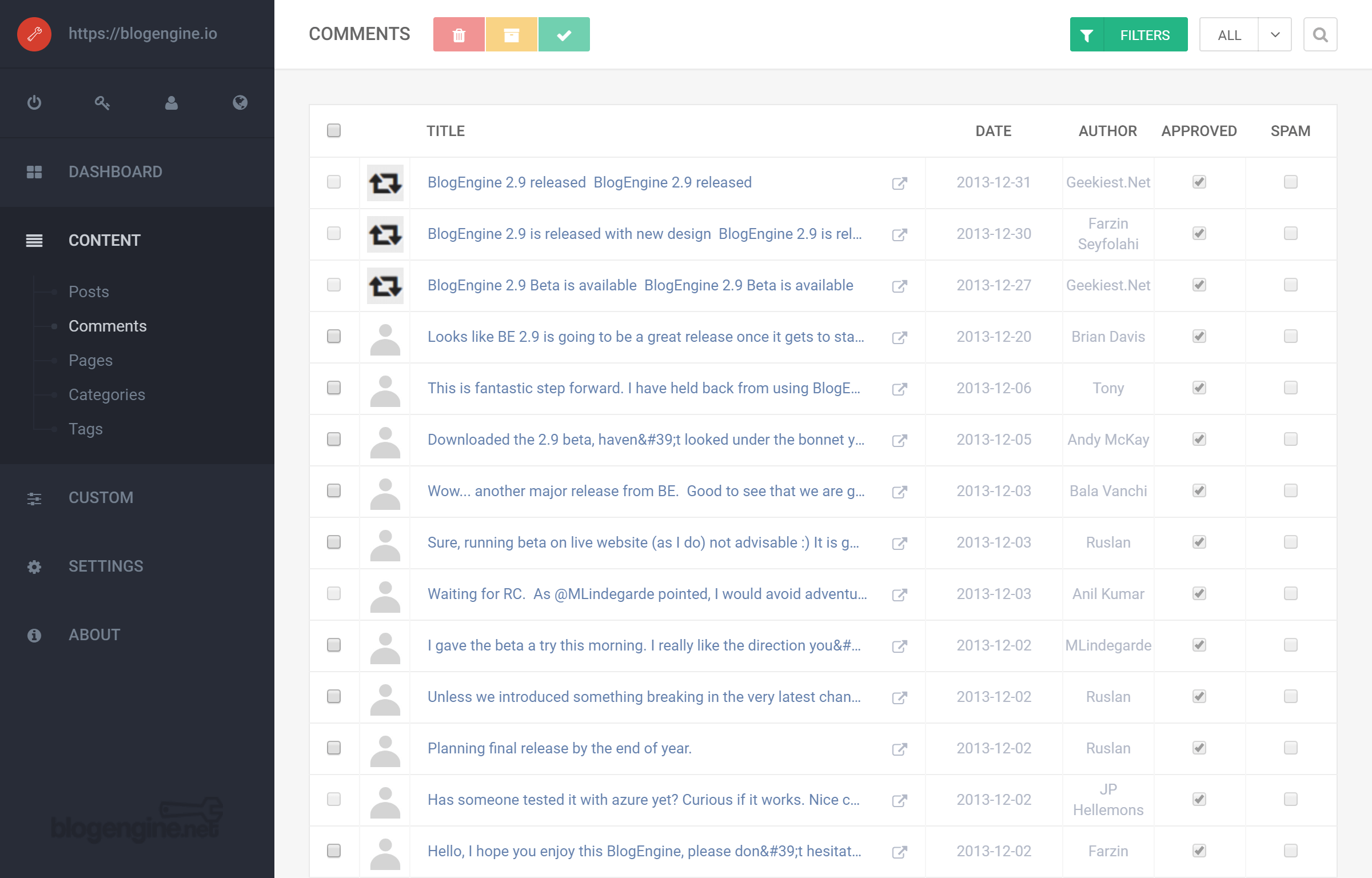 BlogEngine Comments