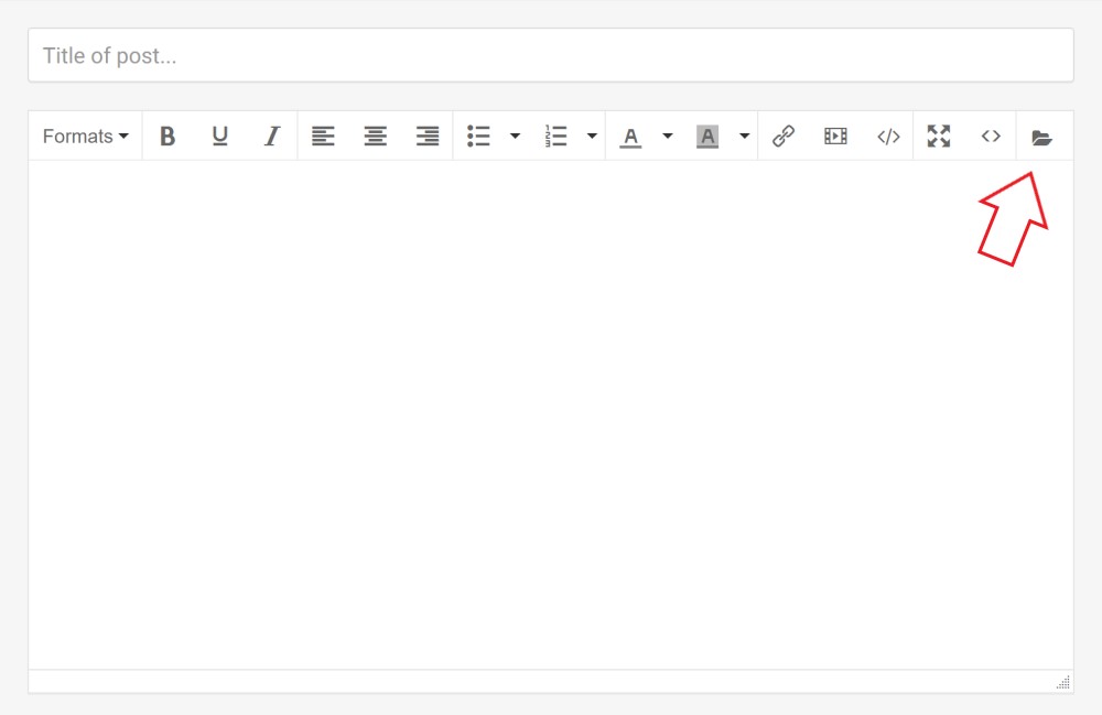 Open the BlogEngine file manager