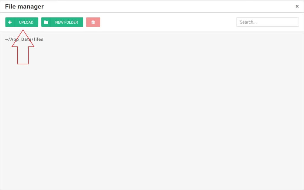 upload from the BlogEngine file manager